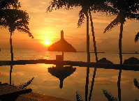 sunset at hotel